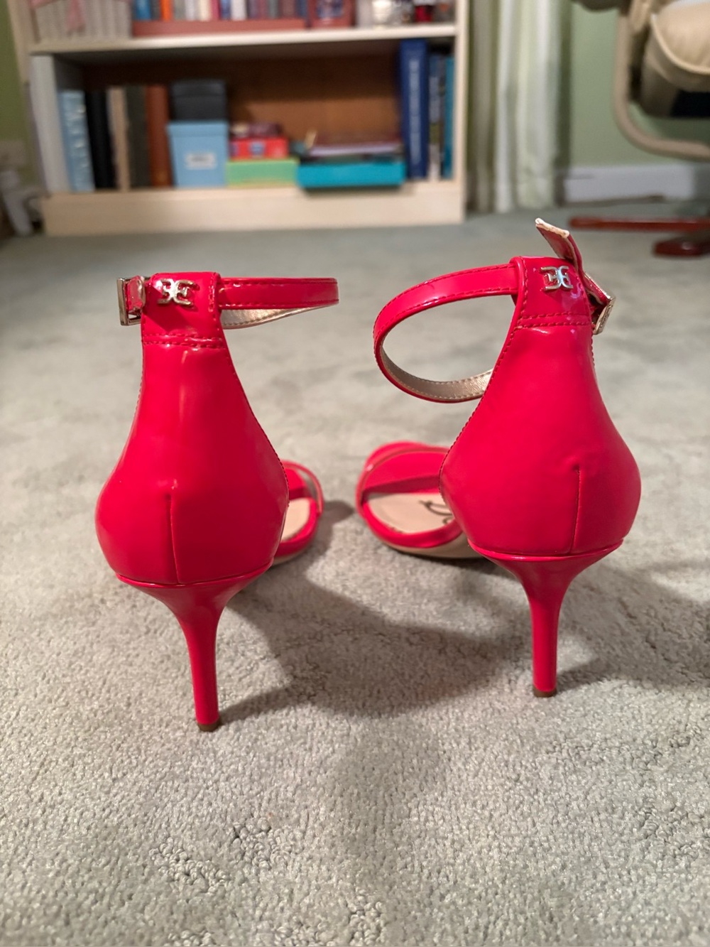 Sam Edelman Women's Red Ankle-Strap Sandals - Picture 3 of 8